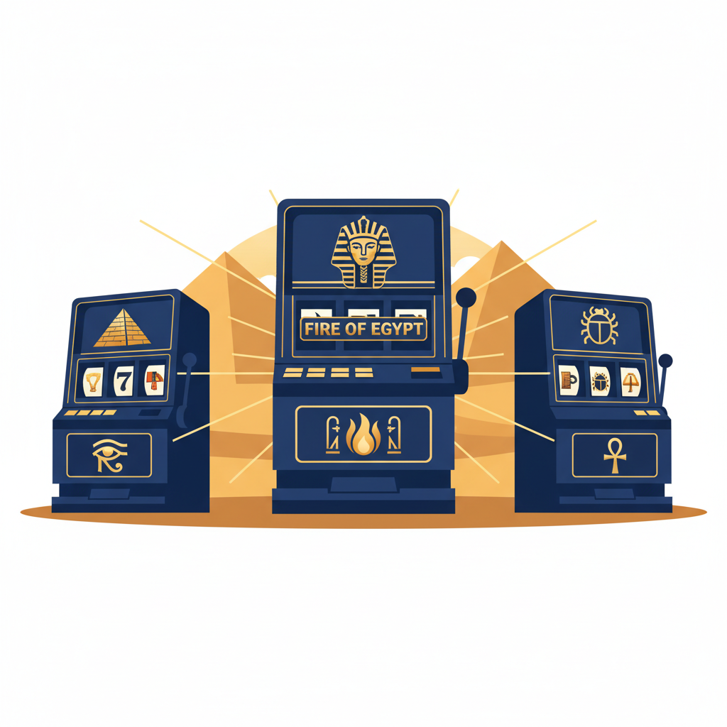 Egyptian Slots Comparison, Fire of Egypt, Book of Dead, Book of Ra, Legacy of Dead, Eye of Horus and Cleopatra